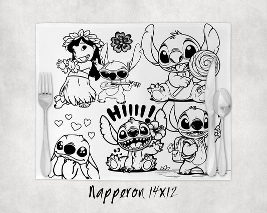 Napperon à colorier Lavable