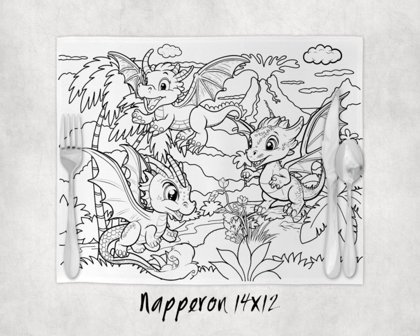 Napperon à colorier Lavable