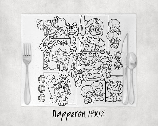 Napperon à colorier Lavable