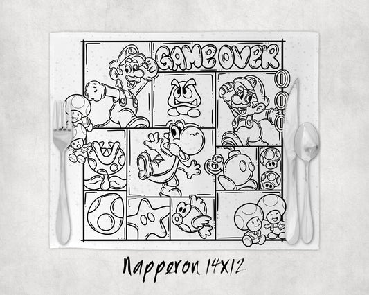 Napperon à colorier Lavable
