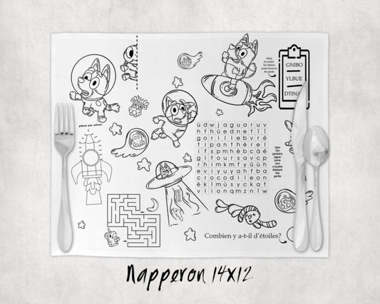 Napperon à colorier Lavable