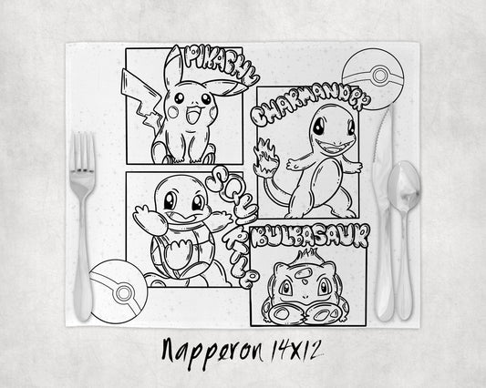 Napperon à colorier Lavable