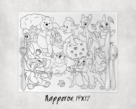 Napperon à colorier Lavable