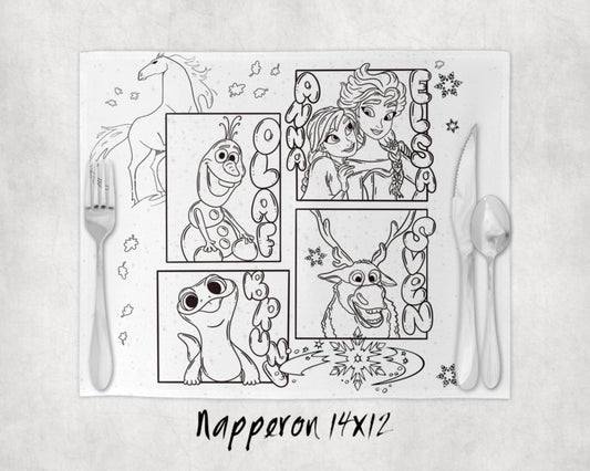 Napperon à colorier Lavable